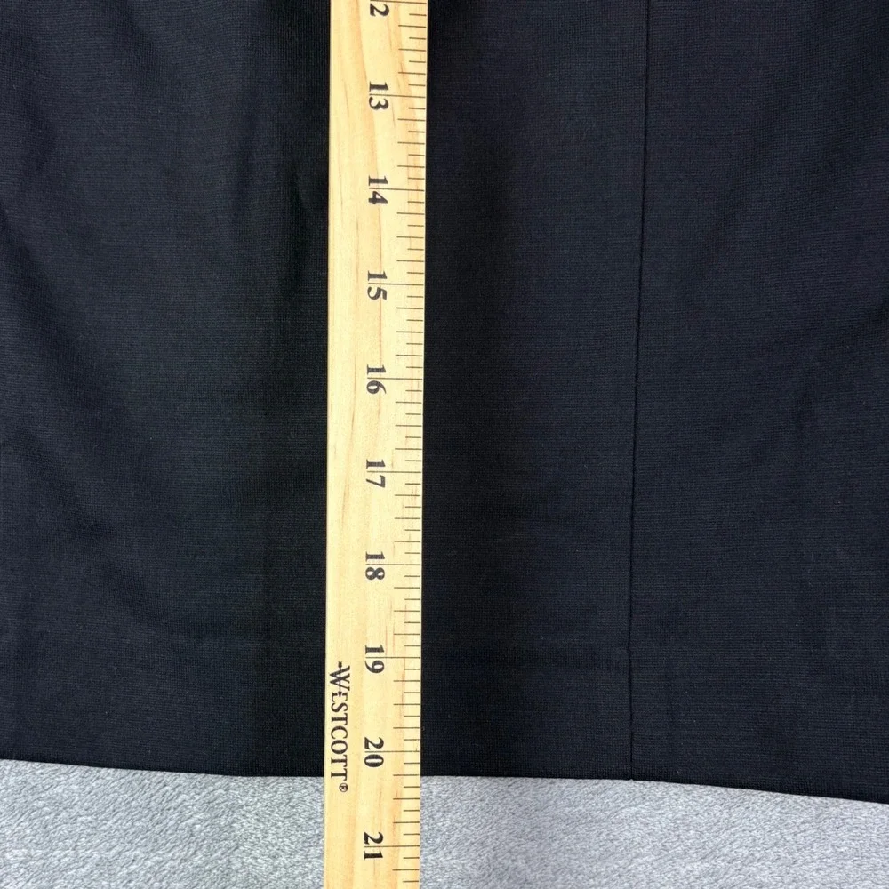 Adrienne Vittadini 6P Black Pencil Skirt Monet Gardens Stretch Professional